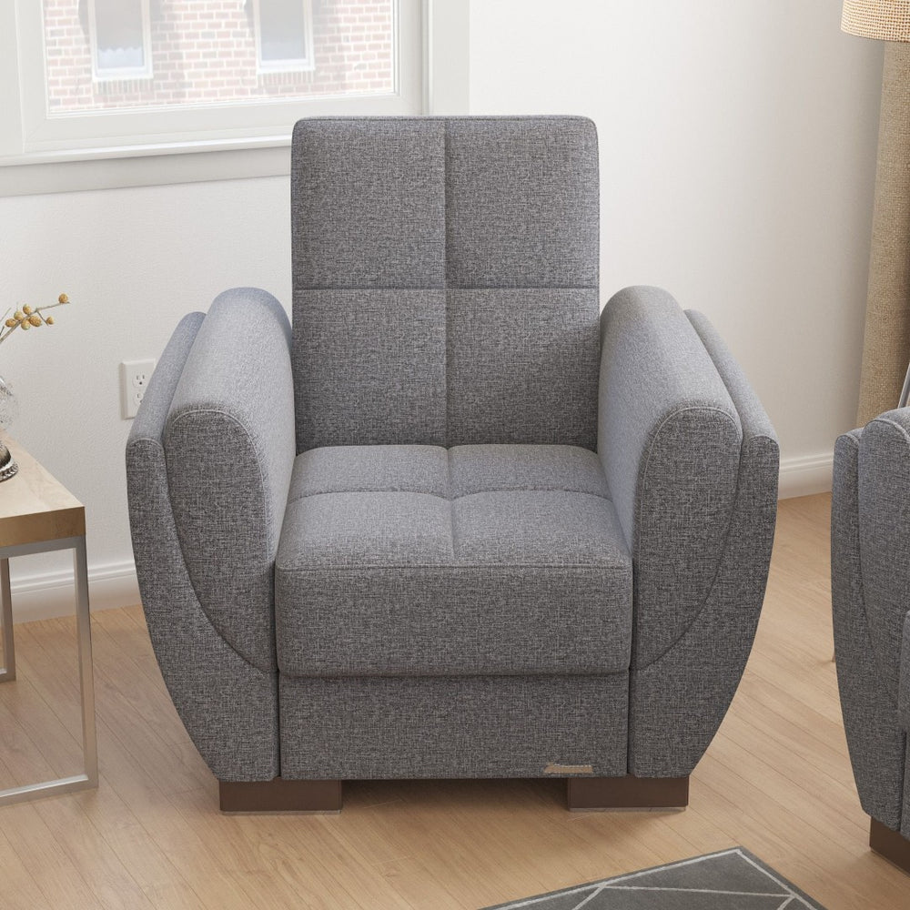 English Elm Primenest Skyhaven Convertible Armchair With Storage - Stylish Sleeper For Small Spaces, Grey B030P286174-GIGA