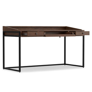English Elm Ralston Handcrafted Desk In Distressed Charcoal Brown - Stylish, Functional, And Perfect For Small Spaces B136P159561-GIGA