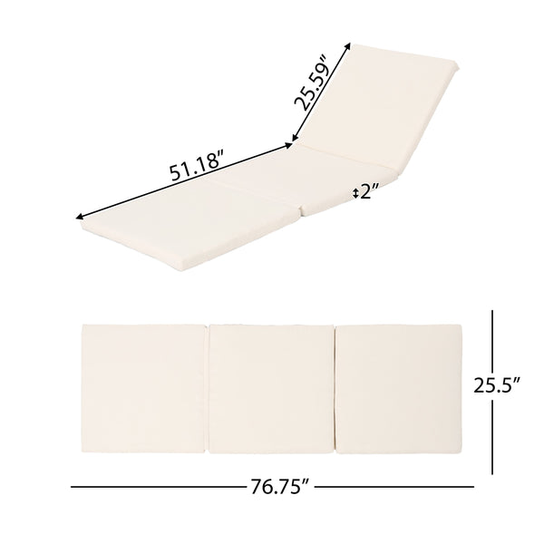 English Elm Christopher Knight Home® - 62575.00CUSH-GRN Luxury Jamaica Lounge Cushion Set — Water-Resistant Outdoor Polyester Comfort Pad Cream N775P230064C