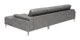 Bliss RAF Chaise Sectional Gray 110372 Zuo Modern