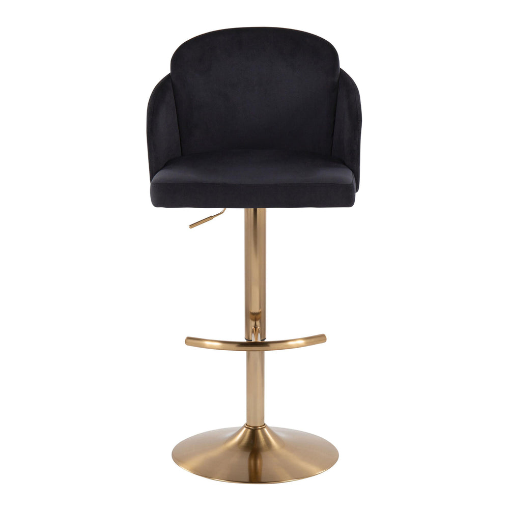 English Elm Fixed-height Swivel Counter Stools with Faux Leather Seats and Chrome Footrest Set of 2 Black B202S02178