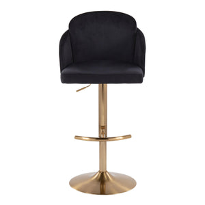 English Elm Fixed-height Swivel Counter Stools with Faux Leather Seats and Chrome Footrest Set of 2 Black B202S02178