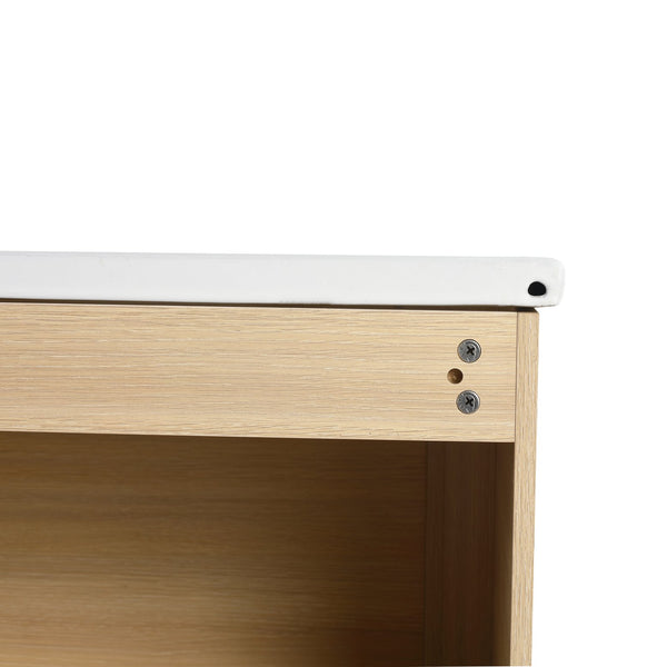 English Elm 40''freestanding Bathroom Vanity Plywood Cabinet Soft Close Doors Modern Bath Storage W999P351894