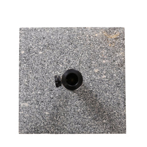 English Elm Christopher Knight Home® - MOJAVE Granite Umbrella Base Natural Grey - Heavy 22" Square Stone Stand, Stainless Pole Support N775P256431N