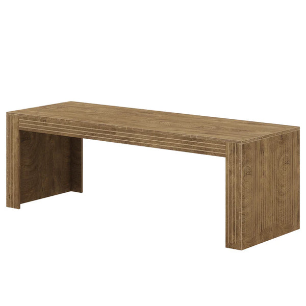 English Elm Executive Extra Long Wood Grain Computer Desk for Dual Monitor Home Office Setup T3971P449893