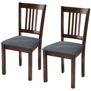 English Elm Stylish Mid-century Dining Chairs Set of 2 Linen Upholstered Rubberwood Frame T3971P503634