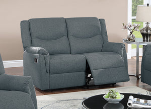 English Elm Modern Reclining Loveseat with Burlap Upholstery Plush Padded Armrests Living Room Seating Dark Gray B011P468526