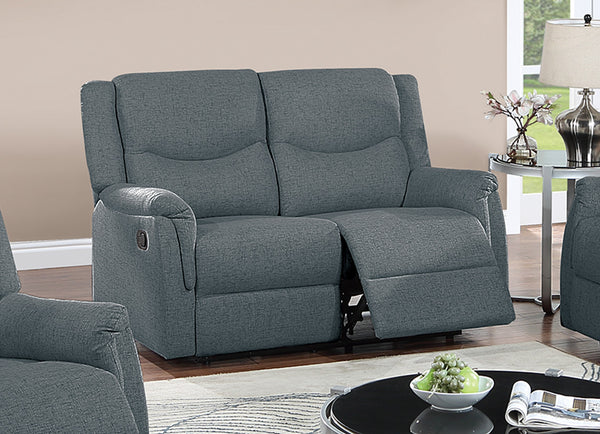 English Elm Modern Reclining Loveseat with Burlap Upholstery Plush Padded Armrests Living Room Seating Dark Gray B011P468526