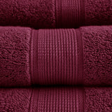 Madison Park Signature 800GSM Transitional 100% Cotton 8 Piece Antimicrobial Towel Set MPS73-471 Burgundy