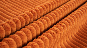 English Elm 101" Modular Cloud Sectional Corduroy Upholstered Sofa Reversible Chaise Living Room Orange W1170S00054