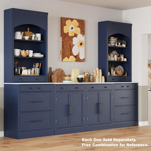 English Elm Topmax Modern Freestanding Kitchen Pantry - Stylish Storage Solution In Blue! N717P221574C-GIGA