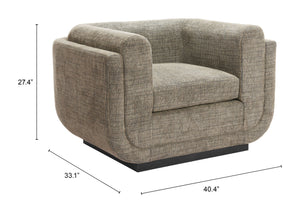 Zuo Modern Sereneu Accent Chair In Green Tweed - Stylish Comfort, Modern Design & Elegant Touch For Any Room Green 100% Polyester,Plywood,Steel 110480-zuo-modern