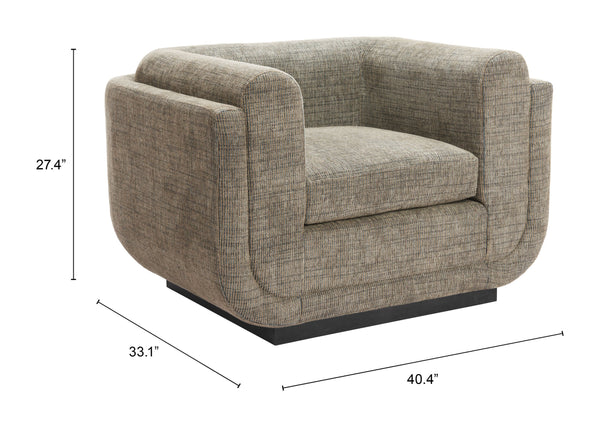 Zuo Modern Sereneu Accent Chair In Green Tweed - Stylish Comfort, Modern Design & Elegant Touch For Any Room Green 100% Polyester,Plywood,Steel 110480-zuo-modern