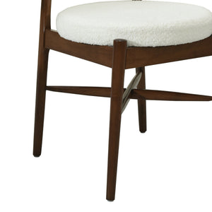 English Elm Christopher Knight Home® - Mid Century Modern Dining Chairs - Walnut & Beige Comfort With Sculpted Back For Versatile Use N771P205425T