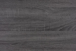 English Elm SOLUTO Twin Bed Frame in Black & Rustic Gray Wood Inlay – Solid Wood & MDF, Twin Slat Design B201P226200