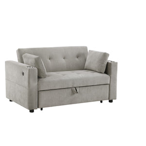 English Elm Laurelle Corduroy Sleeper Loveseat with Usb Charging Tufted Compact Sofa Bed B2749P413231