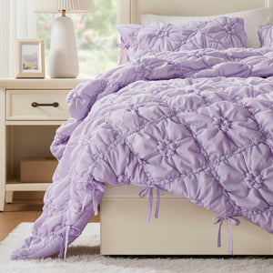 English Elm 3PCS King Comforter Set with Plush Microfiber Fill, Oversized 102"x88" Comforter and Shams Purple 16.93 L x 12.99 W x 7.87 H B035P366527