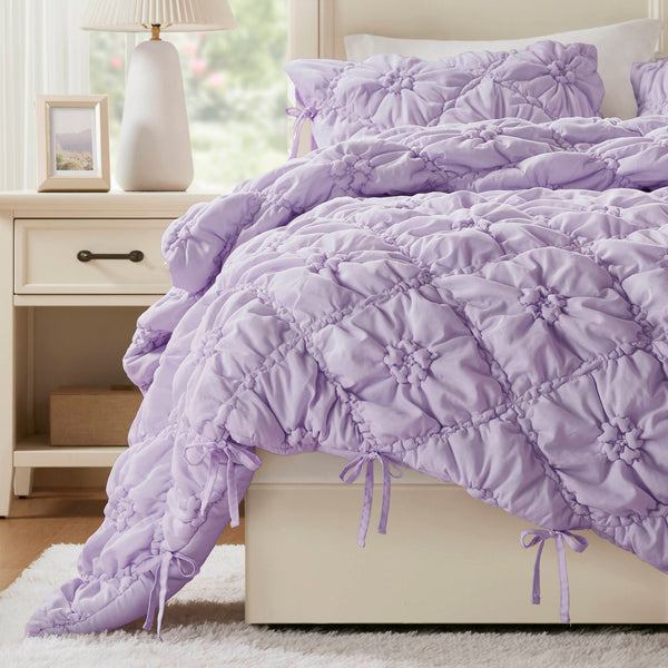 English Elm 3PCS King Comforter Set with Plush Microfiber Fill, Oversized 102"x88" Comforter and Shams Purple 16.93 L x 12.99 W x 7.87 H B035P366527