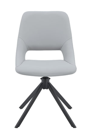 English Elm Dining Chairs Set Of 4 - Modern Swivel Seating With Scratch-Resistant Pu Leather & Gold Mesh Accents W3493P347173