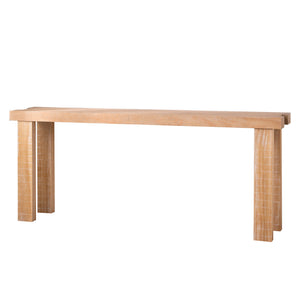 English Elm Rustic Light Wood Narrow Console Table for Entryway Hallway or Behind Sofa W2729P270740