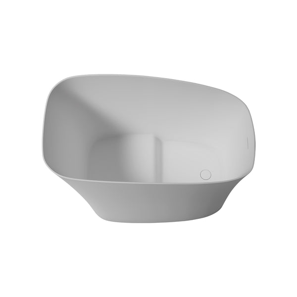 English Elm 51" Freestanding Solid Surface Soaking Tub Deep Basin Matte Finish Spa Bath W2704P188410