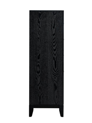 English Elm Glasgow Five-Drawer Chest with Dovetail Construction and Smooth Glides for Ample Organized Storage Black 49 L x 34 W x 19 H B078P349543