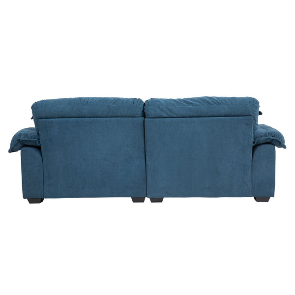 English Elm 84" Chenille Sofa Loveseat with Memory Foam & Pocket Springs, Plush Dual-Layer Comfort, Sturdy Frame Blue W676S00010