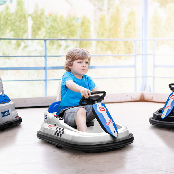 English Elm Aosom 6v Toddler Ride on Bumper Car with 360 Spin Eva Edges and Led Lights W2225P217187