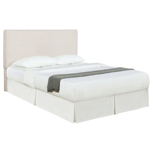 English Elm Sand Fabric Upholstered Headboard Rounded Silhouette for Queen Full Bedroom B062P153879