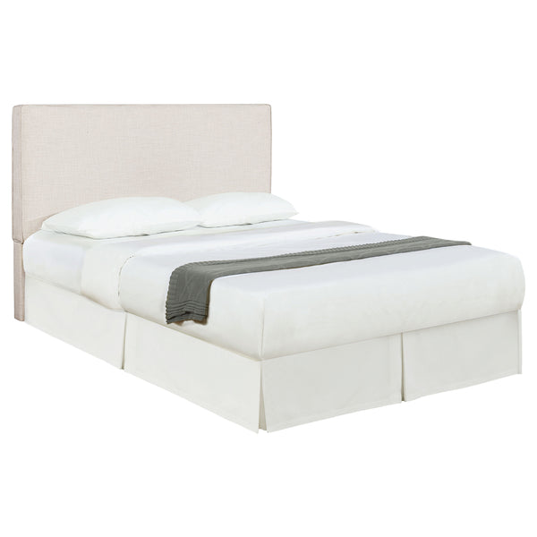 English Elm Sand Fabric Upholstered Headboard Rounded Silhouette for Queen Full Bedroom B062P153879