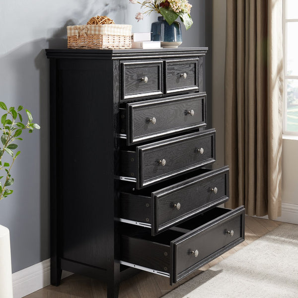 English Elm Modern 6-Drawer Dresser - Sleek Farmhouse Storage Cabinet For Bedroom & Living Room, Easy Assembly! W2275P149797