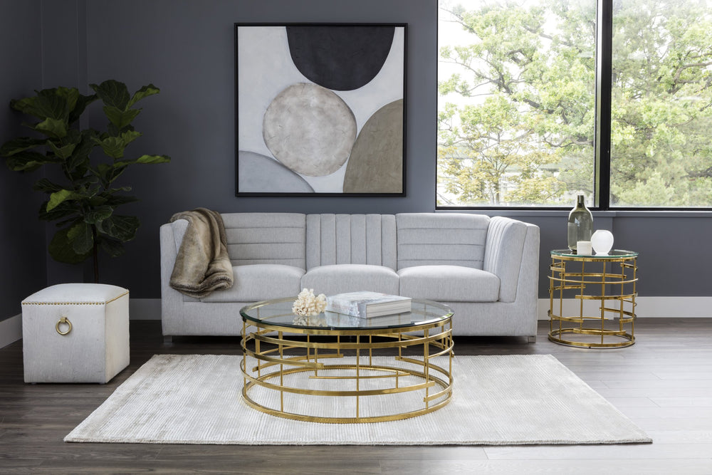 Sunpan Rocky Road Textured Wall Art - Unique Hand-Painted Canvas with Bold Shapes in Black Frame - 48" x 48"