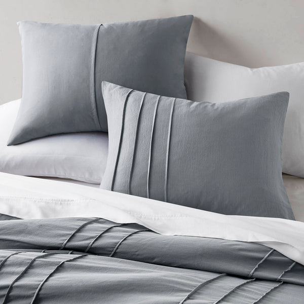 English Elm 2-piece Pintuck Pleated Microfiber Comforter Set Hotel Inspired Soft Twin Bedding B035P463226