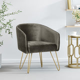 Christopher Knight Home® - Noble House - Grelton Modern Glam Velvet Club Chair with Hairpin Legs