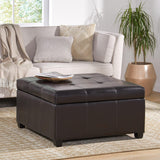 Christopher Knight Home® - Noble House - Carlsbad Bonded Leather Storage Ottoman