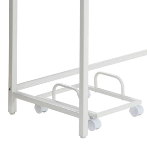 English Elm Grey Modern Writing Desk with Industrial Metal Sled Base, Spacious Wood Top for Home Office Use Grey+White B062P184557