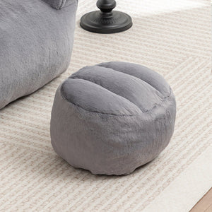 English Elm Bean Bag Chair - Luxurious Faux Fur Sofa With Footstool For Cozy Comfort In Living Room & Bedroom W2200P326904