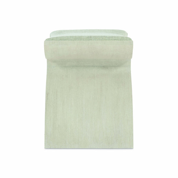 Bernhardt Bernhardt East Hampton Bench With Curved Open-Arch Frame, Cerused Linen Finish & Muted Gray Upholstery 395506