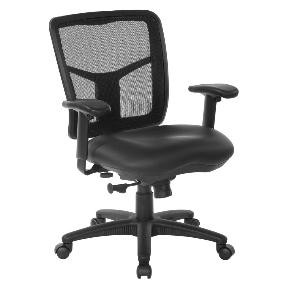 OSP Home Furnishings Progrid® Breathable Mesh Manager Chair with Lumbar Support and Ergonomic Synchro Tilt 92553-R107