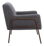 Charleston Accent Chair Gray 109525 Zuo Modern