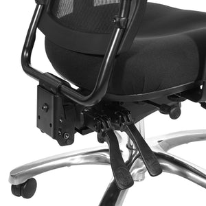 OSP Home Furnishings Soft Frame Ergonomic Task Chair with Progrid Mesh Back and Pu Padded Seat for Home Office 69393-30