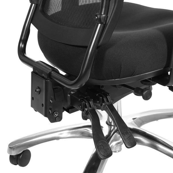 OSP Home Furnishings Soft Frame Ergonomic Task Chair with Progrid Mesh Back and Pu Padded Seat for Home Office 69393-30