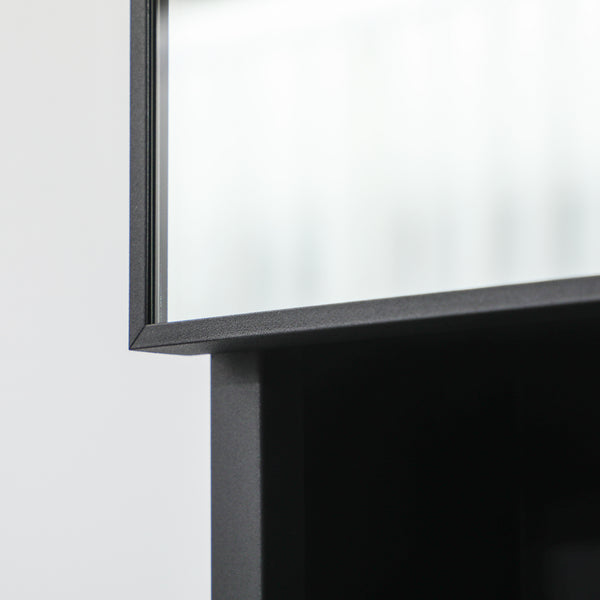 English Elm Kleankin Wall-Mounted Medicine Cabinet With Double Doors, Sleek Black Frame & Ample Storage Space W2225P229592