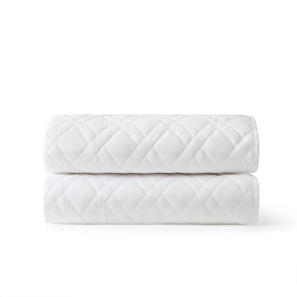 English Elm 1-piece White Woven Coverlet Full Queen Antimicrobial Tailored Bedding Layer B035P437502