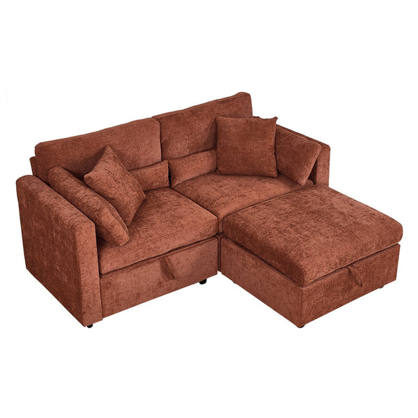 English Elm Yr2169or-ot,foot Pu Upholstered Ottoman with Solid Wood Legs and Polished Hardware Accents Brown W308P247760