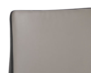 Sunpan Renee Stackable Dining Chair Set of 2 - Modern Minimalist Design with Antique Brass Legs for Urban Spaces Dillon Stratus / Dillon Black