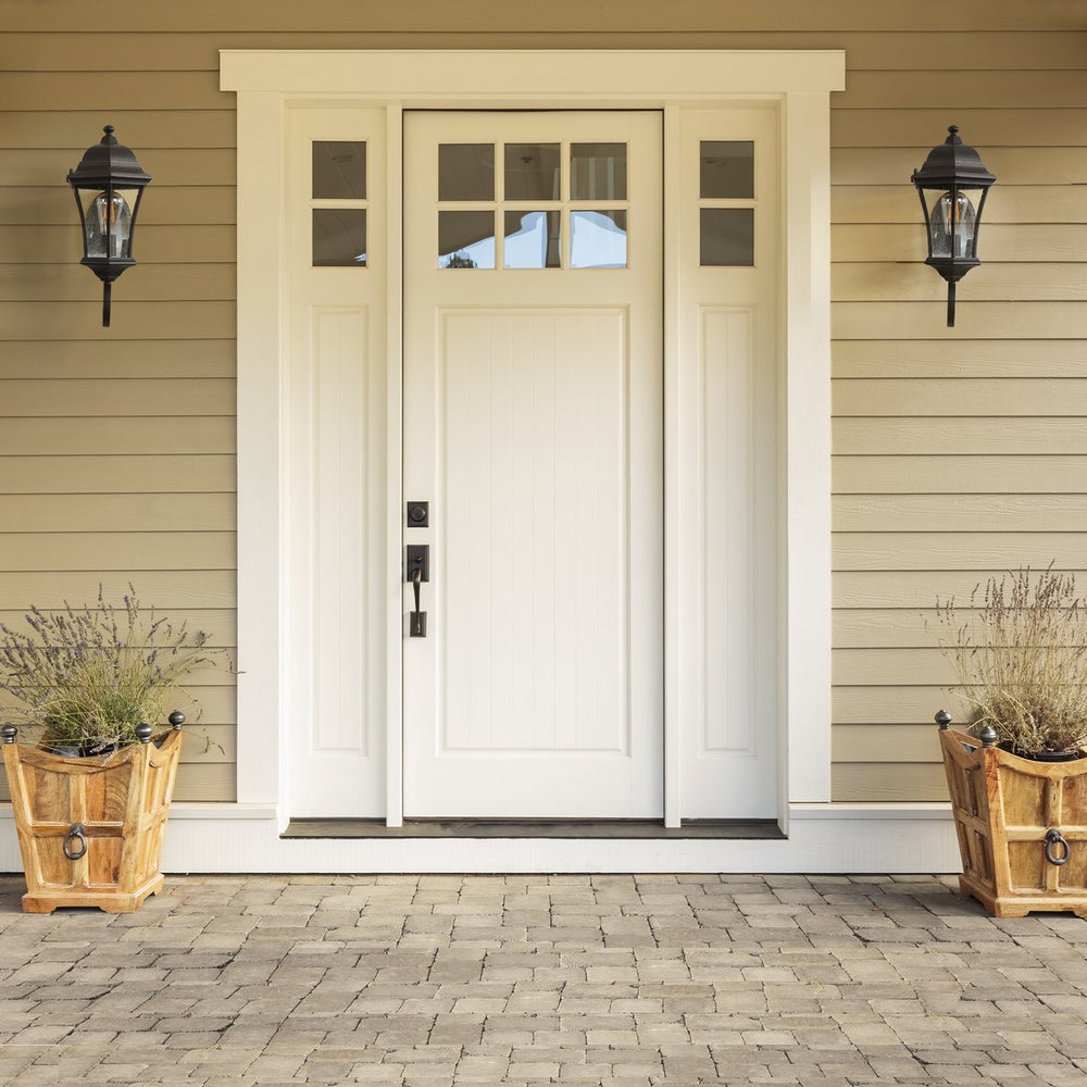 English Elm 2-Pack Vintage Outdoor Lanterns Black Wall Sconces with Bubble Glass, Weatherproof Aluminum, E26 Compatible W1340P143700