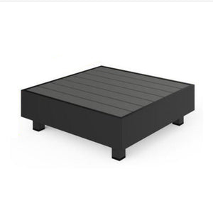 English Elm 5-piece Modular Outdoor Aluminum Sectional with Olefin Cushions and Square Coffee Table B082S00082