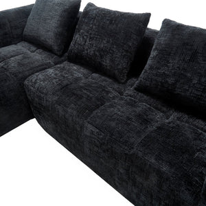 English Elm United We Win 98.42-Inch Modern Modular L-Shaped Sectional Sofa With Chaise & Convenient Side Pockets W1568S00144-GIGA