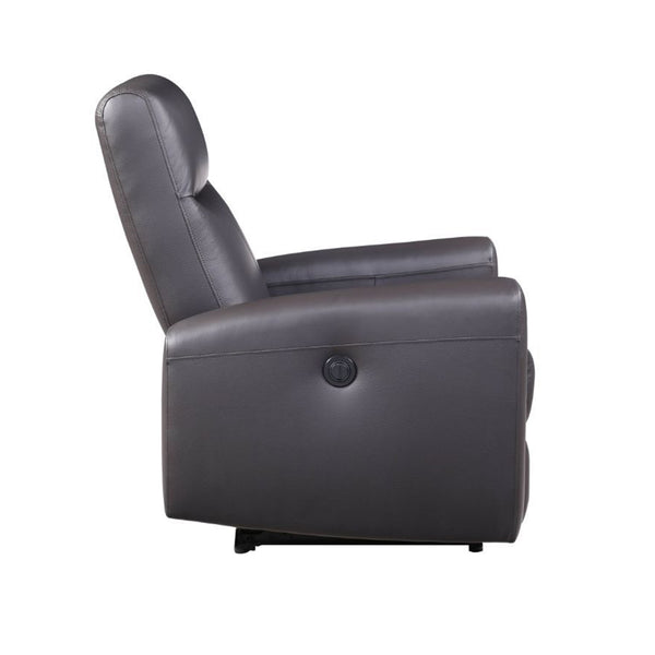 English Elm Top Grain Leather Power Motion Recliner Brown — Tufted Back, Sloped Arms, Modern Comfort & Durable Upholstery B016P317032